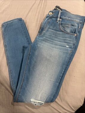 Women’s Express Blue Jean Leggings Mis Rise Size 8